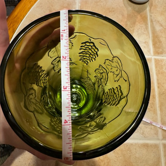 Indiana Glass Harvest Green Footed Vase✨ - Picture 8 of 11